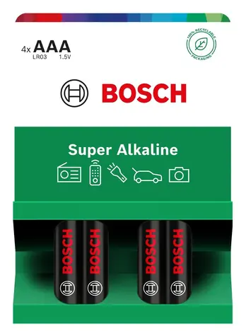 Bosch LR03SA4B/00 / Baterie / AAA (LR03) / Alkalická / 4 ks