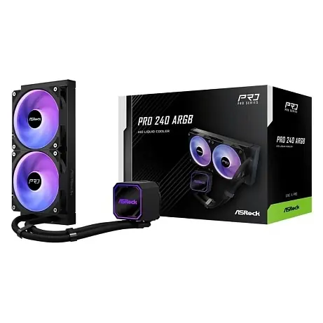 ASRock AIOCOOL Pro 240 ARGB / Vodní chlazení CPU / AIO / 240mm / ARGB