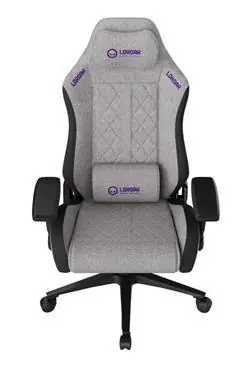Lorgar CHA41 šedá / Herní židle / ergonomická / prošívaná látka odolná skvrnám