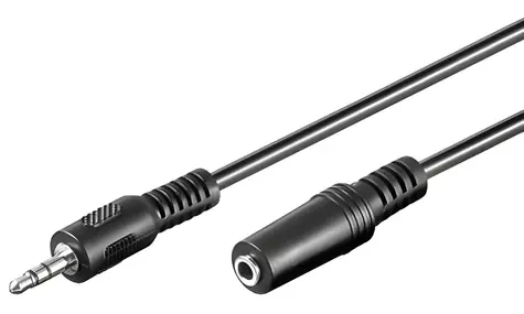 Goobay 50431 prodlužovací audio kabel 3,5mm jack černá 2 m / Audio kabel / Prodlužovací / 3-pin