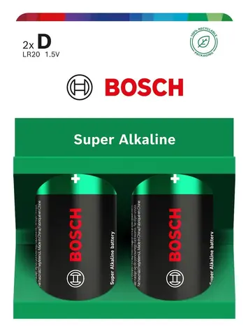 Bosch LR20SA2B/00 Super Alkaline / Alkalická baterie D (LR20) / 2 ks