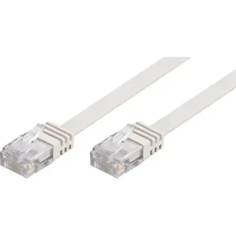 Goobay Patch kabel UTP CAT5e plochý bílý / Patch kabel / 0,5 m