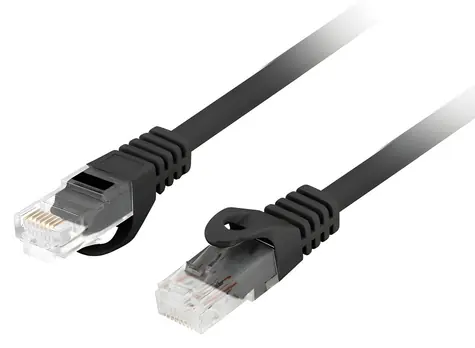 Lanberg CAT6 UTP 10m černá / Patch kabel / RJ45-RJ45 / LSZH / CU / Fluke Passed