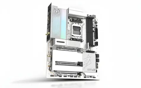 Sapphire NITRO+ X870EA WIFI7 Polar bílá/černá / Základní deska / X870E / 4x DDR5 / PCIe x16 Gen5 / Wi-Fi 7 / ATX