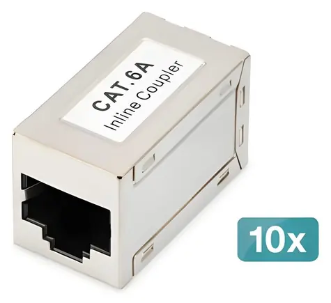 Digitus CAT 6A / Modulární spojka / stíněná / RJ-45 / 10 ks