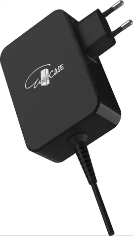 EUROCASE AD-716 černá / Napájecí adaptér / 65W GaN / USB-C PD / 7 koncovek