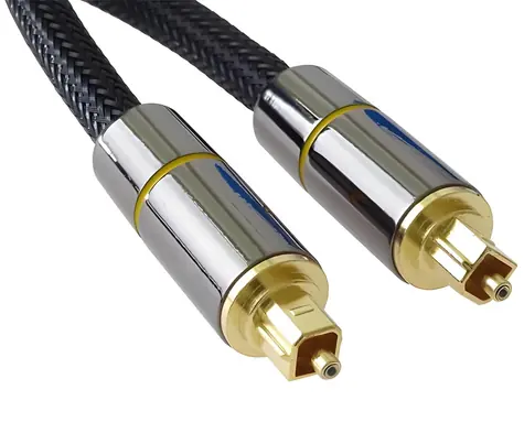 PremiumCord Gold design Toslink M-M 0,5m / Optický audio kabel / OD:7mm / nylonový plášť