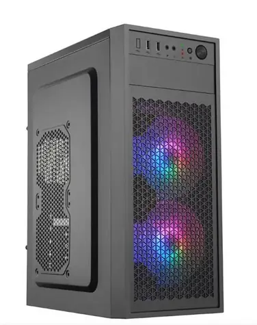 EUROCASE ML N6-530B černá / Skříň / ATX / 2x USB-A 3.0 / 2x 120mm ARGB fan / bez zdroje