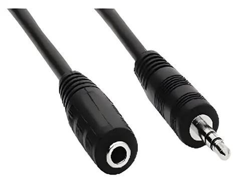OEM Prodlužovací kabel Jack 3,5mm černá / Audio kabel / Jack 3,5mm (M) - Jack 3,5mm (F) / 10 m