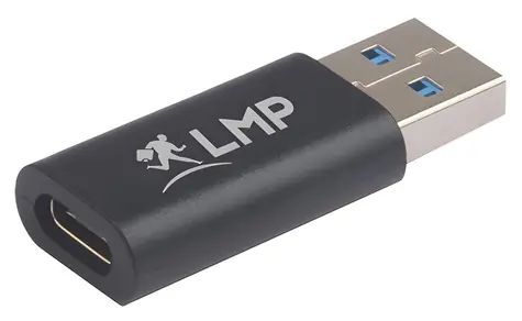 LMP Adaptér USB-A na USB-C černá / Adaptér