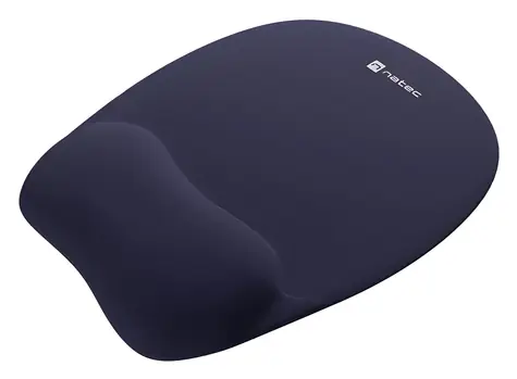 Natec Chipmunk tmavě modrá / Podložka pod myš / ergonomická / paměťová pěna / opěrka zápěstí