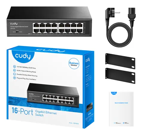 Cudy GS1016 / Switch / 16x RJ45 / 1000Mbps / Rack mount