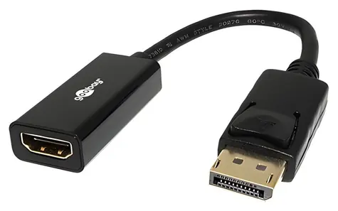 Goobay DisplayPort - HDMI adaptér černá / Adaptérový kabel / 8K / 60 Hz / 10 cm