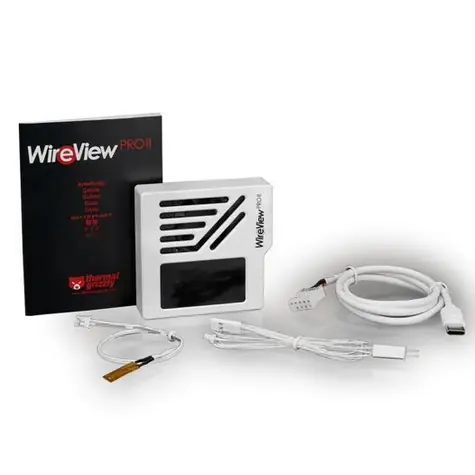 Thermal Grizzly WireView Pro II GPU bílá, reverzní / Digitální měřič spotřeby GPU / 12V 2x6-pin / TFT IPS displej