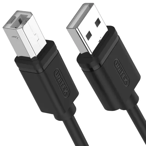 Unitek Y-C421GBK černá / Kabel USB-A - USB-B / USB 2.0 / 5 m
