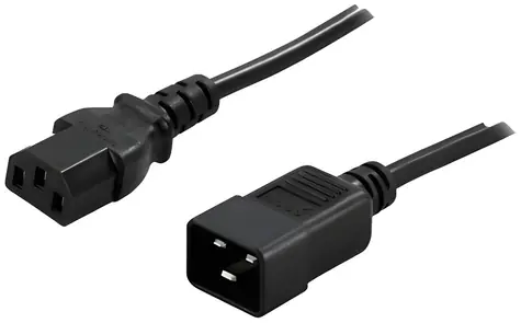 PowerWalker C13-C20 180cm / Propojovací napájecí kabel / 10 A / 250 V