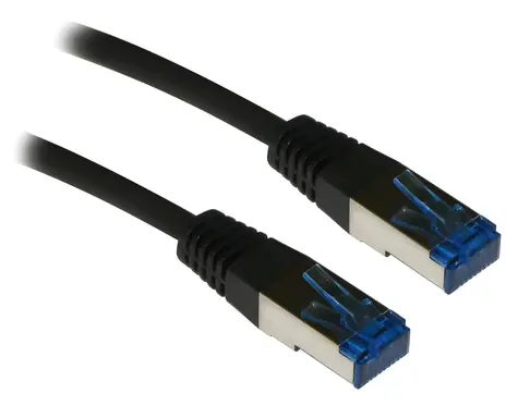 XtendLan SFTP CAT6A 3m černá / Patch kabel / RJ45-RJ45 / 10 Gbit/s