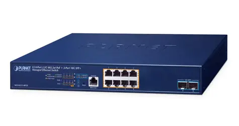 PLANET MGS-6311-8P2X / Switch / L3 Managed / 8x 2,5G RJ-45 / 2x SFP+ / PoE+ 150W