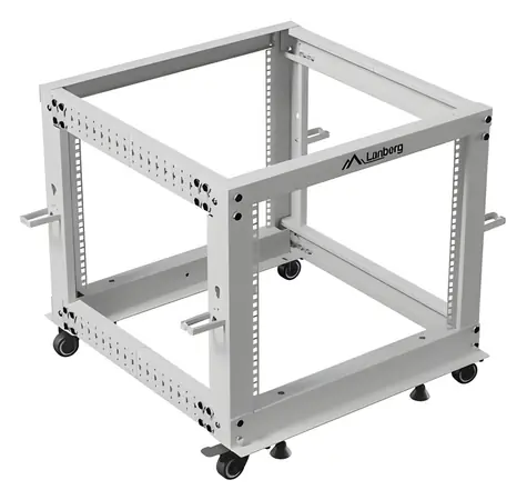 Lanberg Open Rack 9U šedý / Otevřený rack / 19