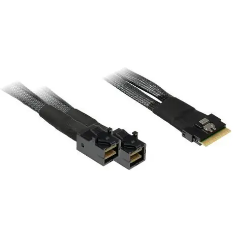 Inter-Tech SFF-8654 8i - 2x SFF-8643 / Kabel / 0,75 m / 24 Gbit/s