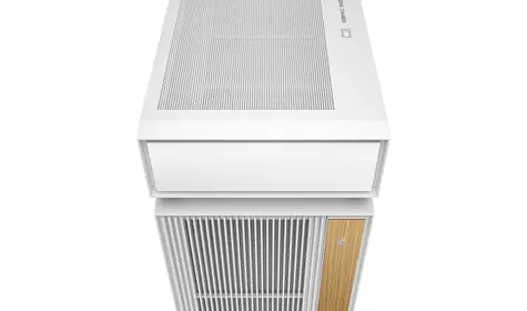 DeepCool CL660 WH bílá/dřevo / Počítačová skříň / Midi Tower / ATX / Tvrzené sklo / RGB