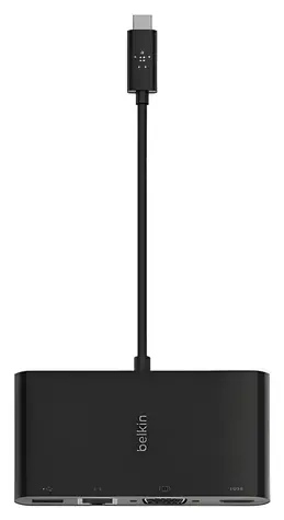 Belkin USB-C multiport adaptér černá / Adaptér / Gigabit Ethernet / HDMI / VGA / USB-A