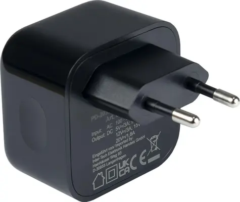 Inter-Tech PD-2036 černá / Nabíječka / 2x USB-C / 36W / PD