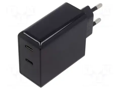 Goobay Duální USB-C nabíječka 36W černá / Nabíječka / Power Delivery / 2x USB-C
