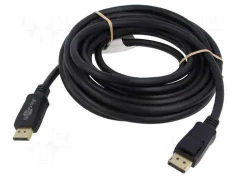 Goobay DisplayPort 2.0/2.1 5m černá / Kabel / 8K/120Hz / 40 Gbit/s / HDCP 2.2