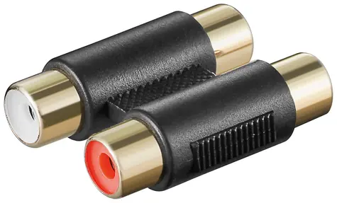 Goobay 12419 adaptér Cinch-Cinch / Audio redukce / 2x cinch zásuvka / pozlacené kontakty