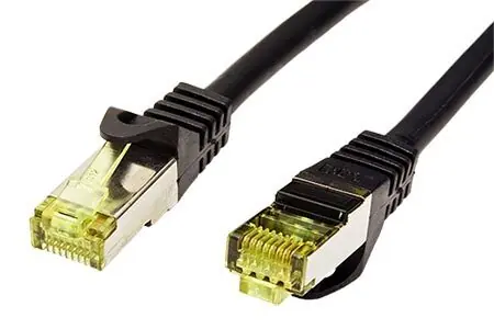 Goobay Patch kabel SFTP Cat7 černá / Patch kabel / S/FTP / RJ-45 / LSZH / 0,5 m