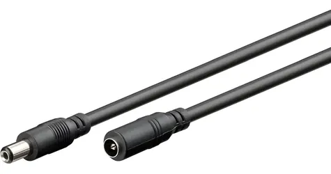 PremiumCord Prodlužovací napájecí kabel 5,5/2,1 mm / Napájecí kabel / 10 m / Samice-samec / max. 2 A
