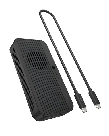 Icy Box IB-1980M-80G černá / Externí box pro M.2 NVMe SSD / PCIe 4.0 / USB4 80Gbit/s / integrovaný ventilátor