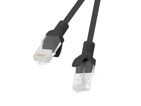 Lanberg CAT6 UTP 0,5 m černá / Patch kabel / RJ45-RJ45 / Fluke Passed