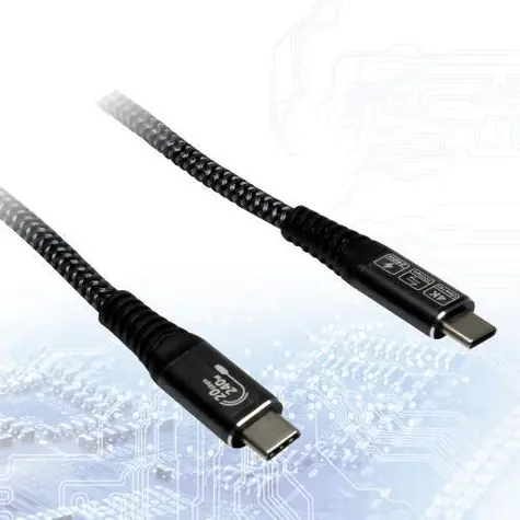 Inter-Tech USB-C 3.2 Gen 2x2 3 m černá / USB-C kabel / PD 240 W / 20 Gbit/s
