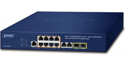 Planet GS-4210-8P2C / Switch / 8x Gigabit RJ-45 / 2x SFP / PoE+ 120 W / L2/L4 Managed
