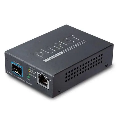 PLANET XT-705A / Konvertor / RJ-45 Multi-Gig (100M-10G) na SFP+ / Cat5e-Cat7 / DIN lišta