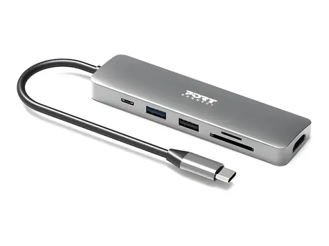 PORT CONNECT Dokovací stanice USB-C 5v1 / Dokovací stanice / HDMI 4K60Hz / USB-C PD 100W / USB 3.2 Gen1
