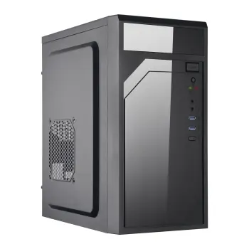 EUROCASE ML M6-590B černá / Skříň / Micro Tower / 2x USB 3.0 + 1x USB-C / bez zdroje