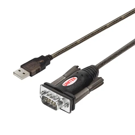 Unitek Y-105 černá / Redukce USB-A (M) - RS-232 DB-9 (M) / 1,5 m