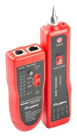 Lanberg Tester kabelů s lokalizátorem / Tester kabelů / RJ-45 / RJ-11 / RJ-12 / Koax / LED indikace