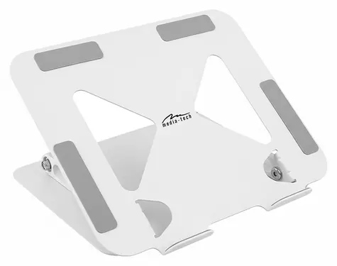 Media-Tech Laptop Stand MT2661W bílá / Stojan pro notebook / nastavitelný / skládací / do 17