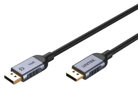 Unitek Kabel DisplayPort 1.4 černá / Kabel DisplayPort / 8K/60Hz / 4K/240Hz / 5 m / 32,4 Gbit/s