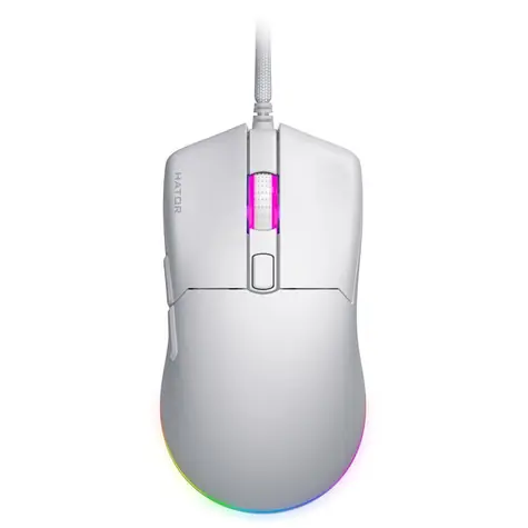 Hator HTM611 Pulsar 3 bílá / Herní myš / optická / 12000 DPI / 6 tlačítek / USB