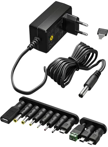 Goobay univerzální napájecí adaptér 3-12 V / Napájecí adaptér / 3,6 W / 9 koncovek