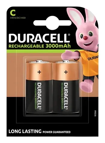 Duracell HR14 / Nabíjecí baterie C / 1,2 V / 3000 mAh / NiMH / 2 ks