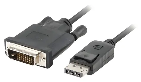 Lanberg DisplayPort-DVI kabel černá / Kabel / DisplayPort(M) - DVI-D(M) 24+1 / 1,8 m / Full HD