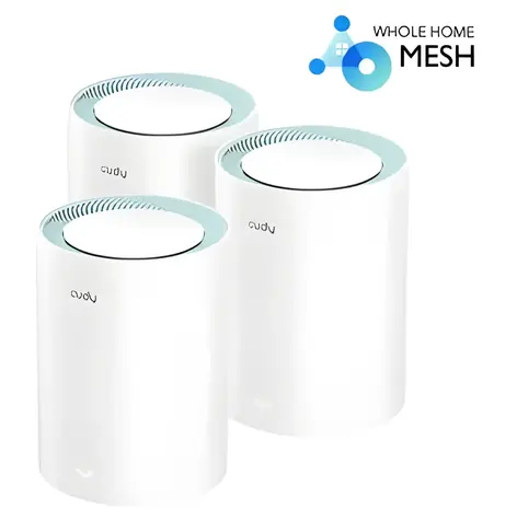 Cudy AC1200 Wi-Fi mesh systém 3 ks / Dual-Band / 2,4 GHz 300 Mbps / 5 GHz 867 Mbps / 1x WAN 1x LAN RJ45