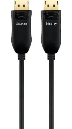 PremiumCord Optický kabel DisplayPort 1.3/1.4 M/M 30 m / Kabel / zlacené konektory