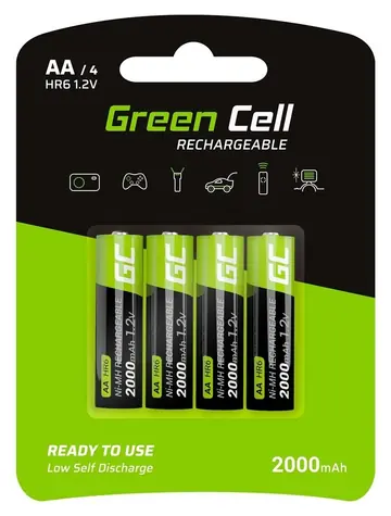 Green Cell Nabíjecí baterie AA HR6 2000mAh / Baterie / NiMH / 1,2V